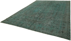 Collection of 9' 9'' x 13' 3'' Turquoise Large Area Rug in a gallery layout