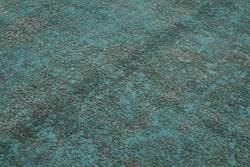 Collection of 9' 7'' x12' 10'' Turquoise Over-dyed Large Rug in a gallery layout