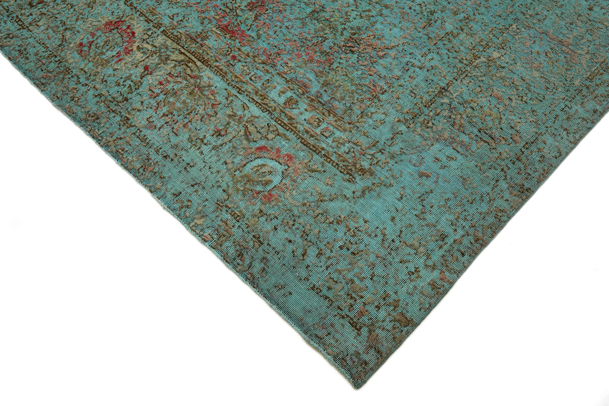 Collection of 9' 6'' x 12' 7'' Turquoise Handmade Persian Rug in a gallery layout