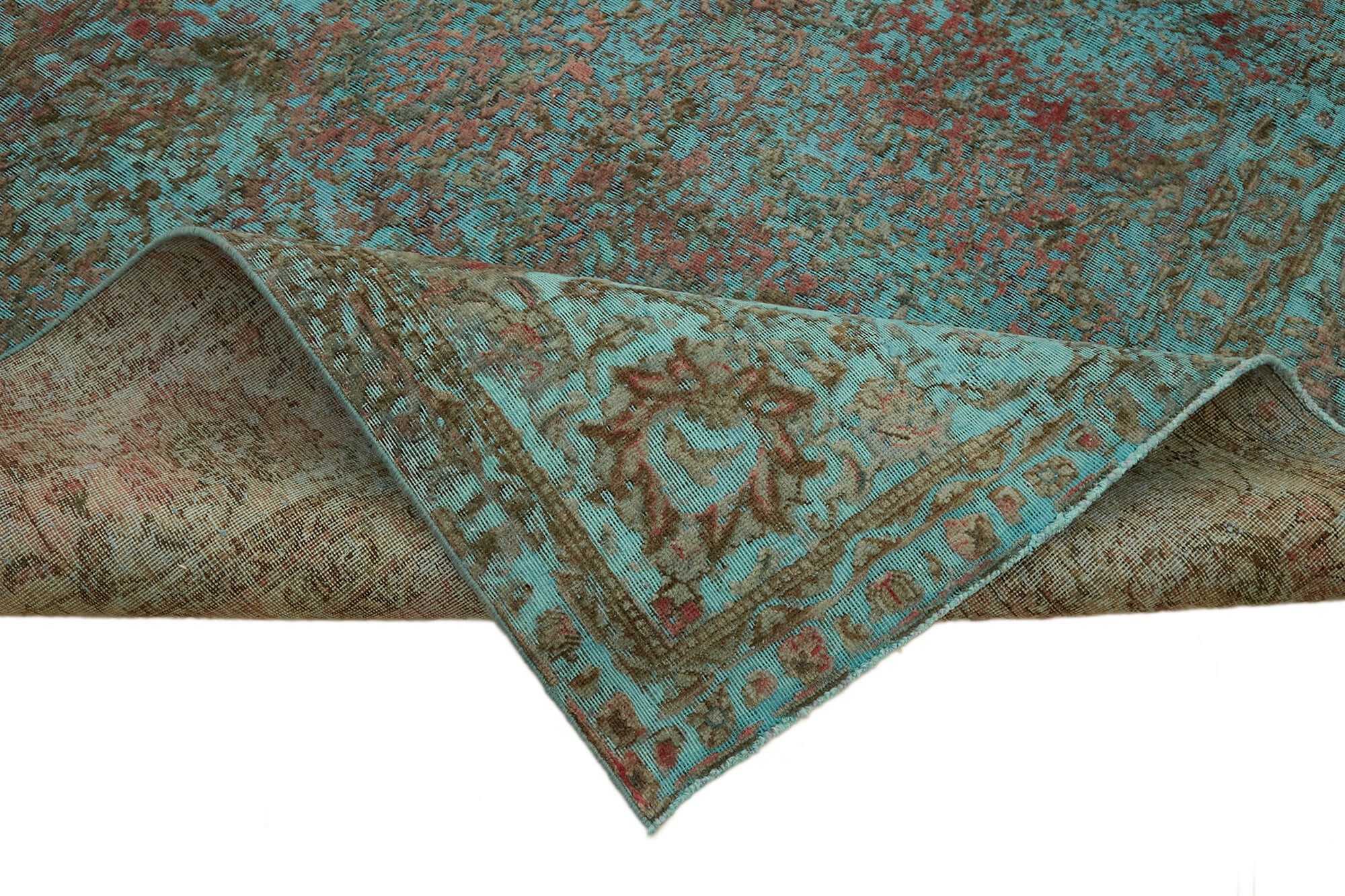 Collection of 9' 6'' x 12' 7'' Turquoise Handmade Persian Rug in a gallery layout