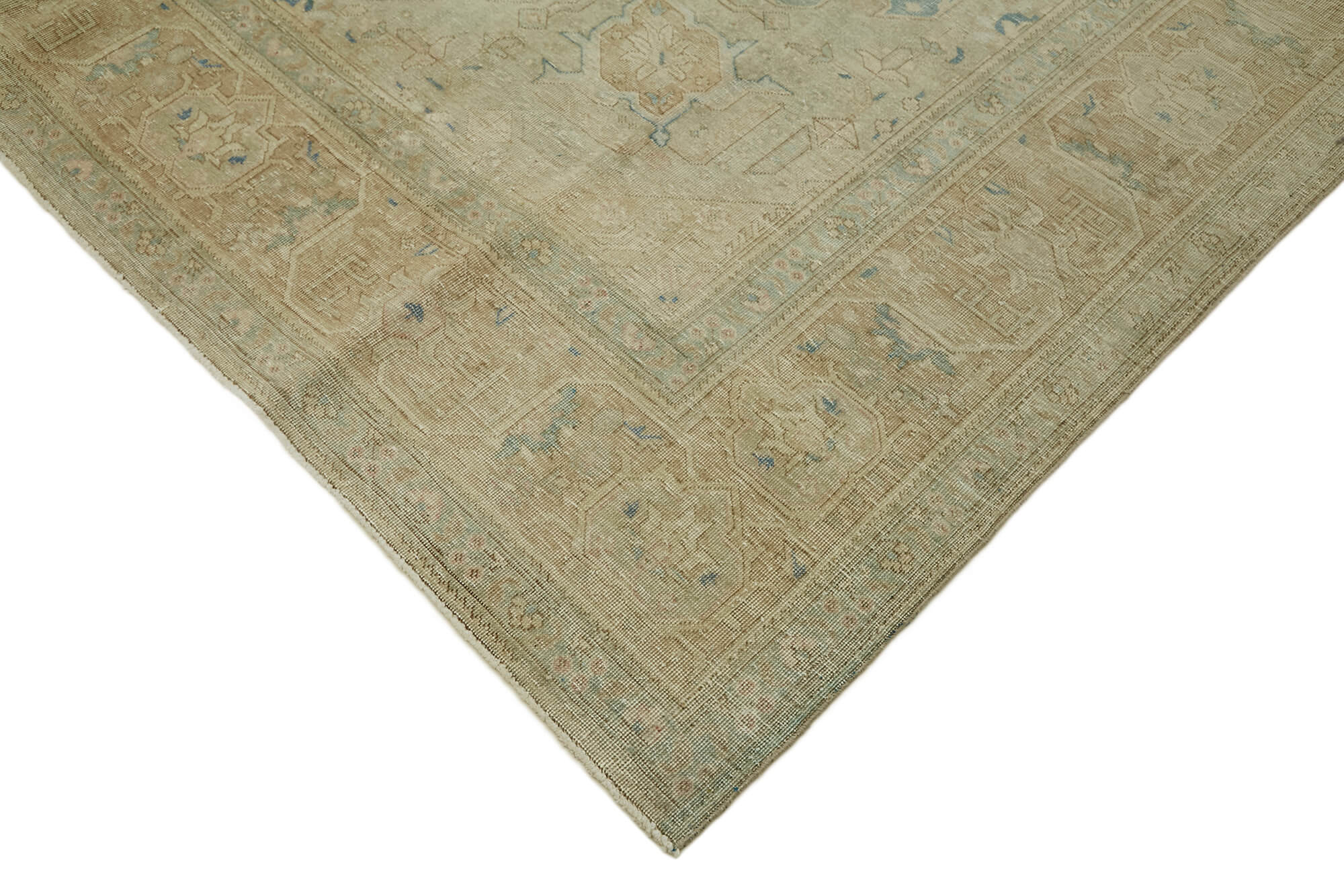 Collection of 9' 7'' x 12' 7'' Beige Vintage Large Rug in a gallery layout