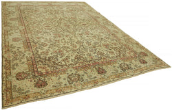 Collection of 8' 8'' x 11' 11'' Beige Vintage Handmade Rug in a gallery layout