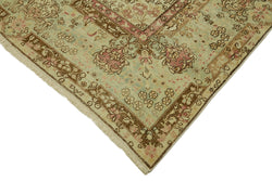 Collection of 8' 8'' x 11' 11'' Beige Vintage Handmade Rug in a gallery layout