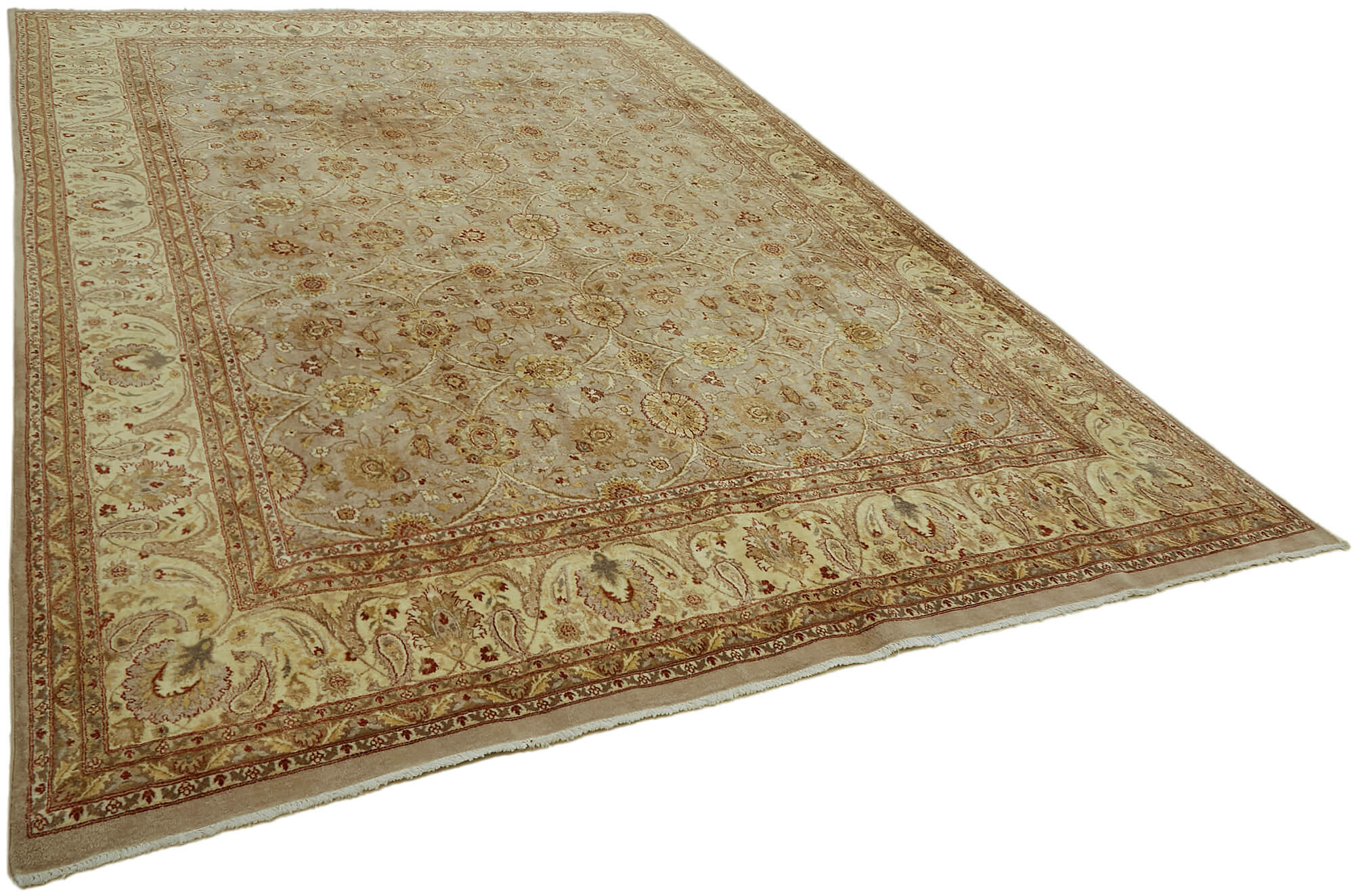 Collection of 9' x 12' 9'' Beige Vintage Oversized Rug in a gallery layout