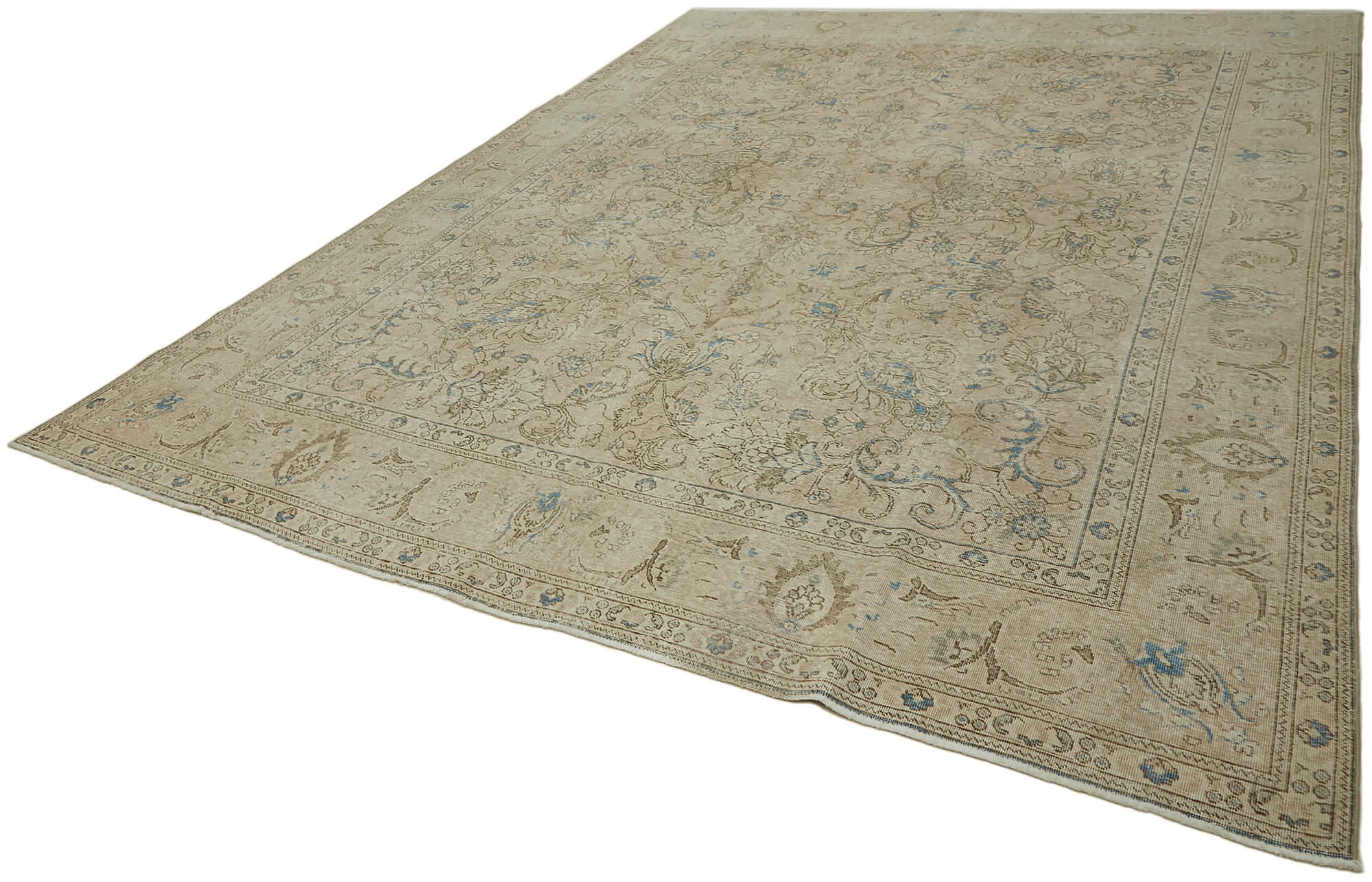 Collection of 9' 10'' x 12' 9'' Beige Vintage Large Rug in a gallery layout