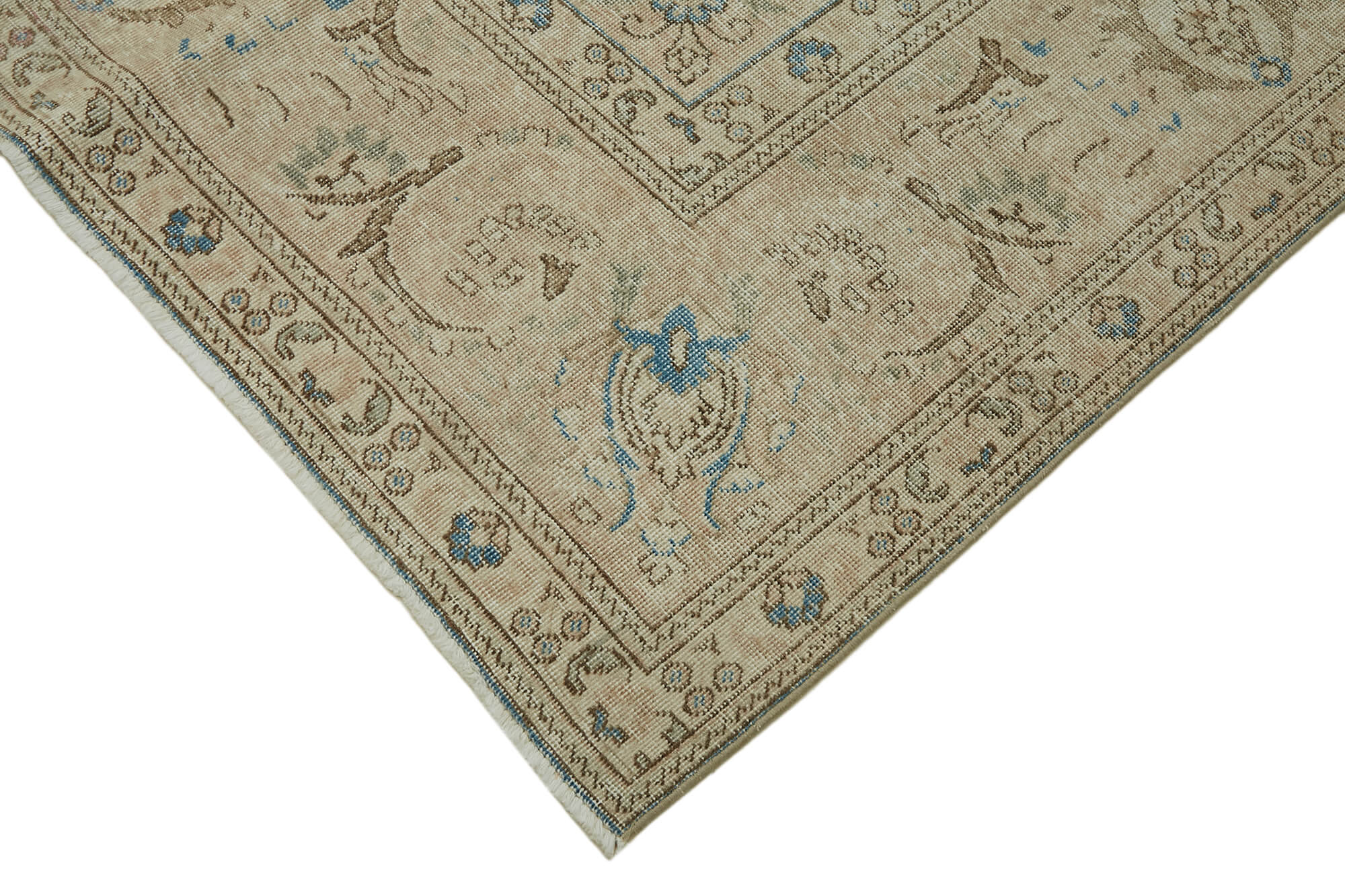 Collection of 9' 10'' x 12' 9'' Beige Vintage Large Rug in a gallery layout