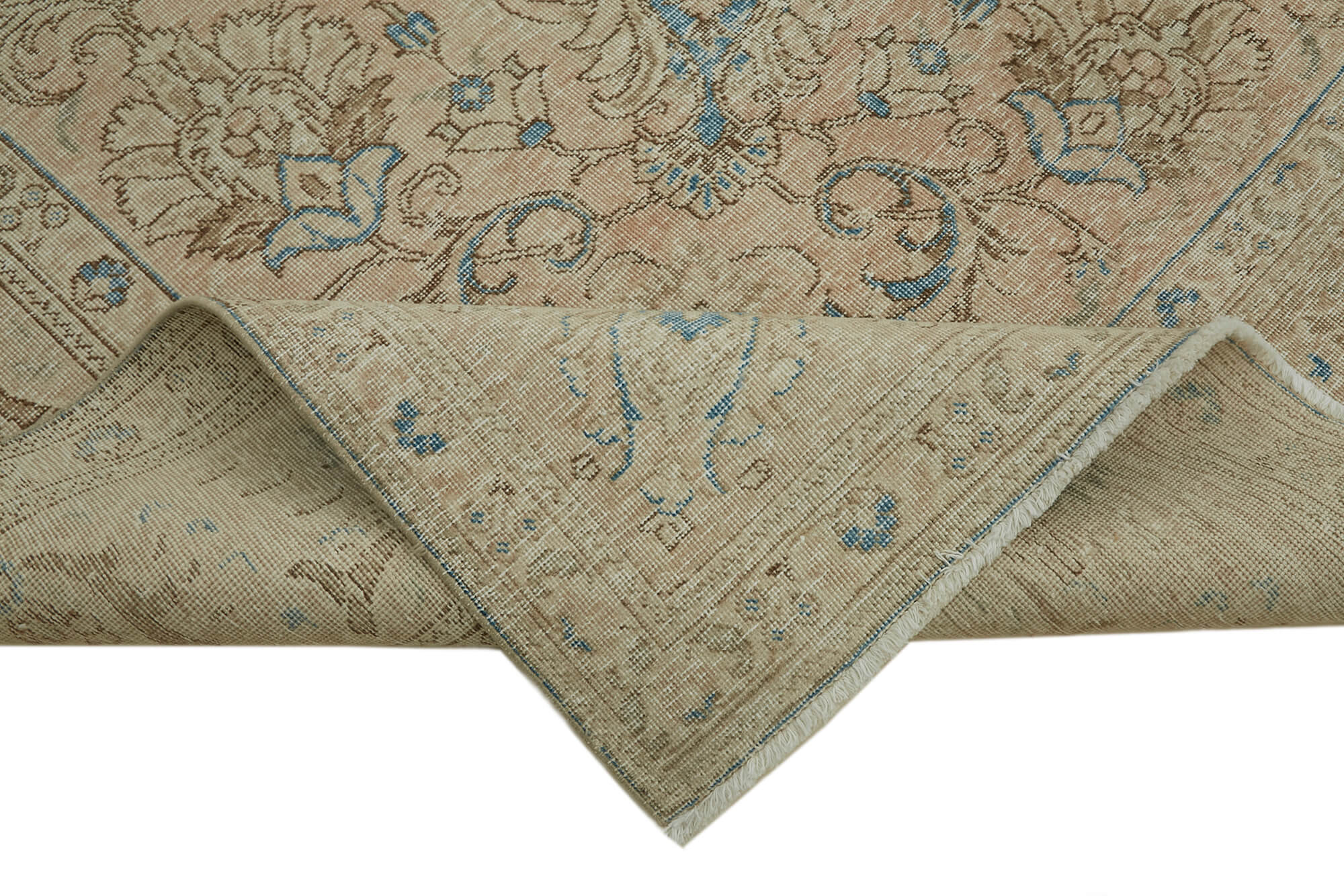 Collection of 9' 10'' x 12' 9'' Beige Vintage Large Rug in a gallery layout