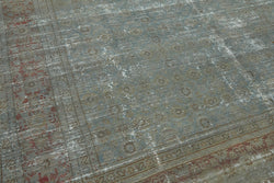 Collection of 9' 8'' x 12' 7'' Handmade Large Grey Rug in a gallery layout