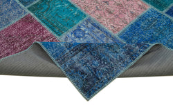 Collection of 8' 6'' x 11' 7'' Hand-Knotted Turkish Patchwork Rug in a gallery layout