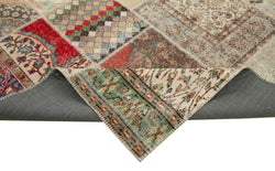 Collection of 10' x 13' 2'' Hand-Knotted Turkish Patchwork Rug in a gallery layout