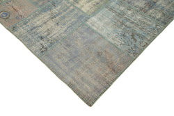 Collection of 5' 10'' x 8' 1'' Hand-Knotted Turkish Patchwork Rug in a gallery layout