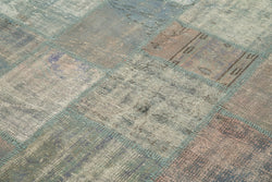 Collection of 5' 10'' x 8' 1'' Hand-Knotted Turkish Patchwork Rug in a gallery layout