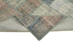 Collection of 5' 10'' x 8' 1'' Hand-Knotted Turkish Patchwork Rug in a gallery layout