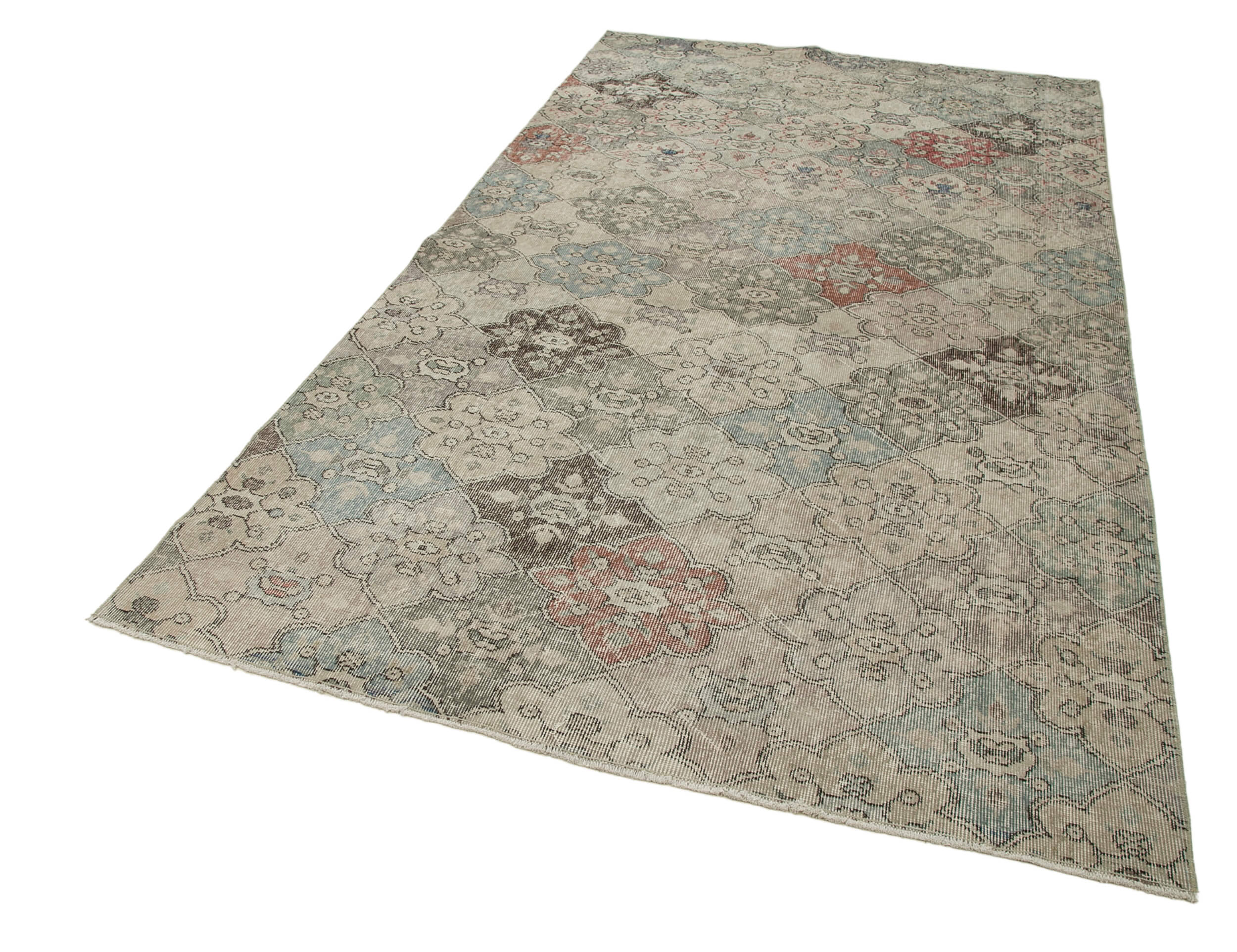 Collection of 5' 5'' x 9' 6'' Hand-Knotted Turkish Boho Rug in a gallery layout