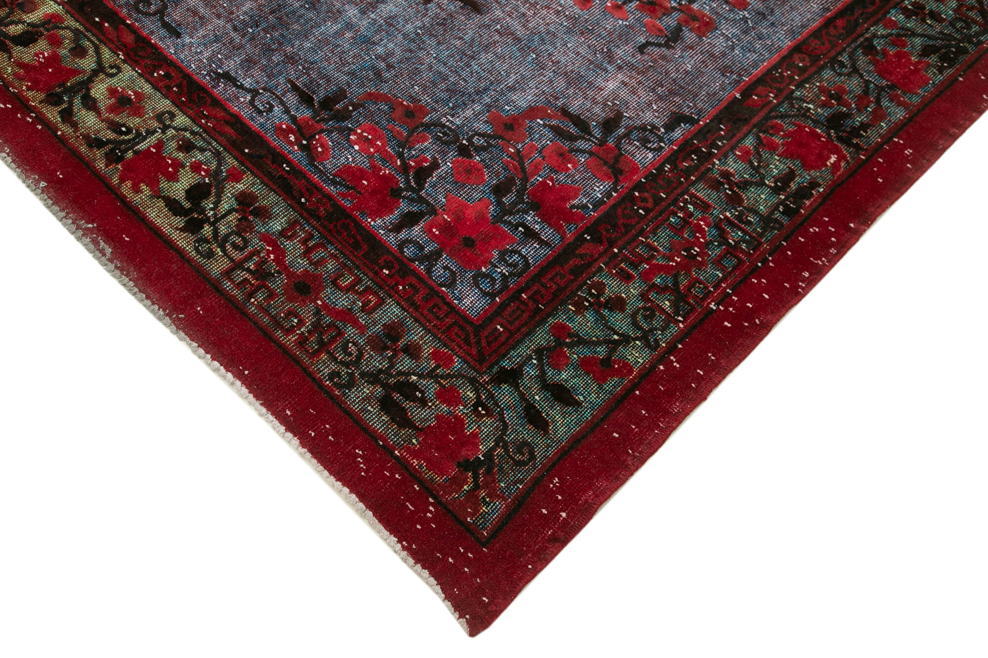 Collection of 6' 5'' x 9' 11'' Red Over-dyed Rug - 22104 in a gallery layout