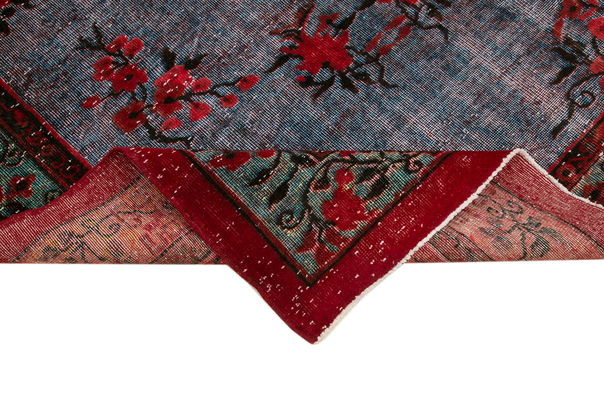 Collection of 6' 5'' x 9' 11'' Red Over-dyed Rug - 22104 in a gallery layout