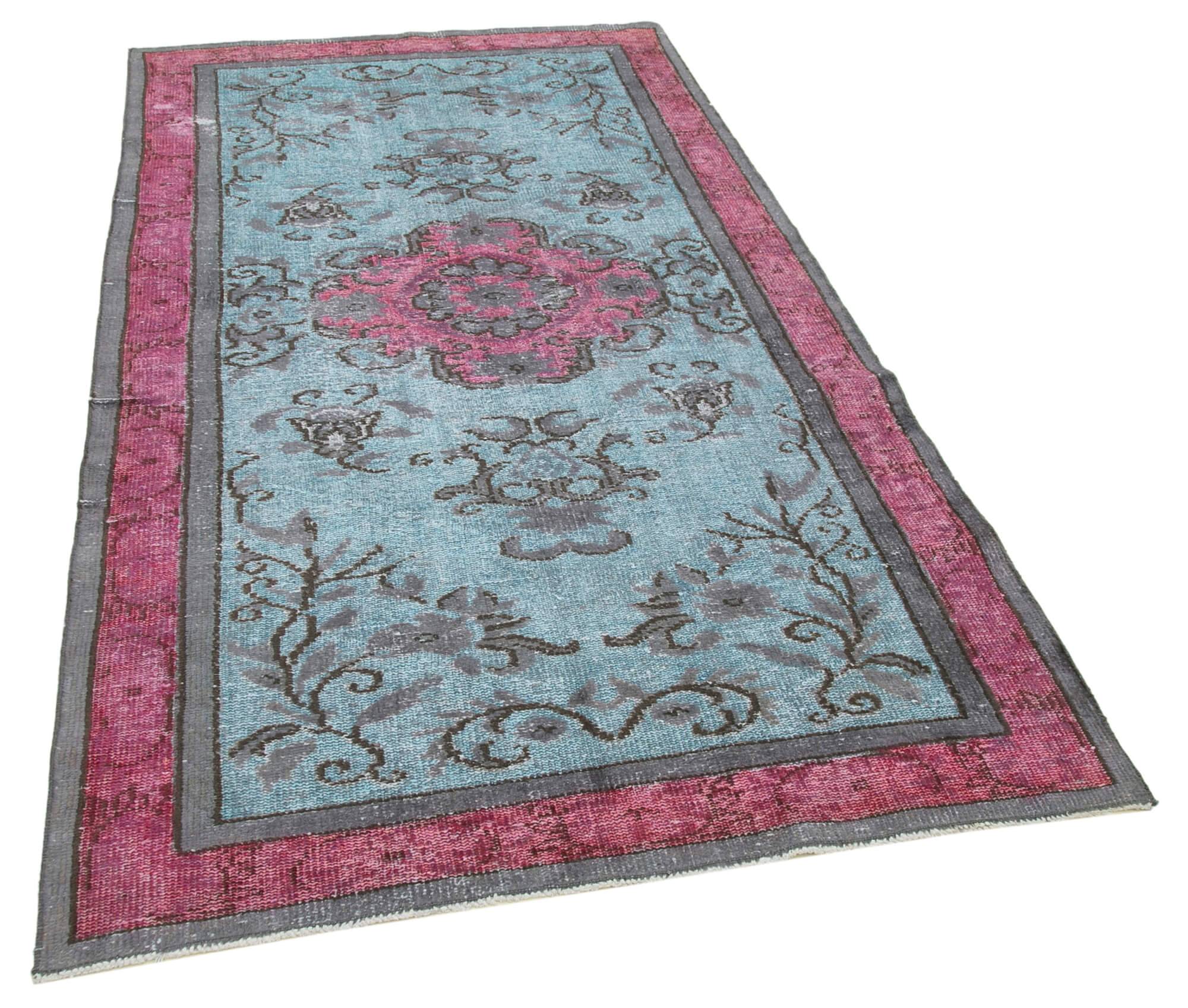 Collection of 4' 7'' x 8' 2'' Turkish Hand Carved Rug in a gallery layout