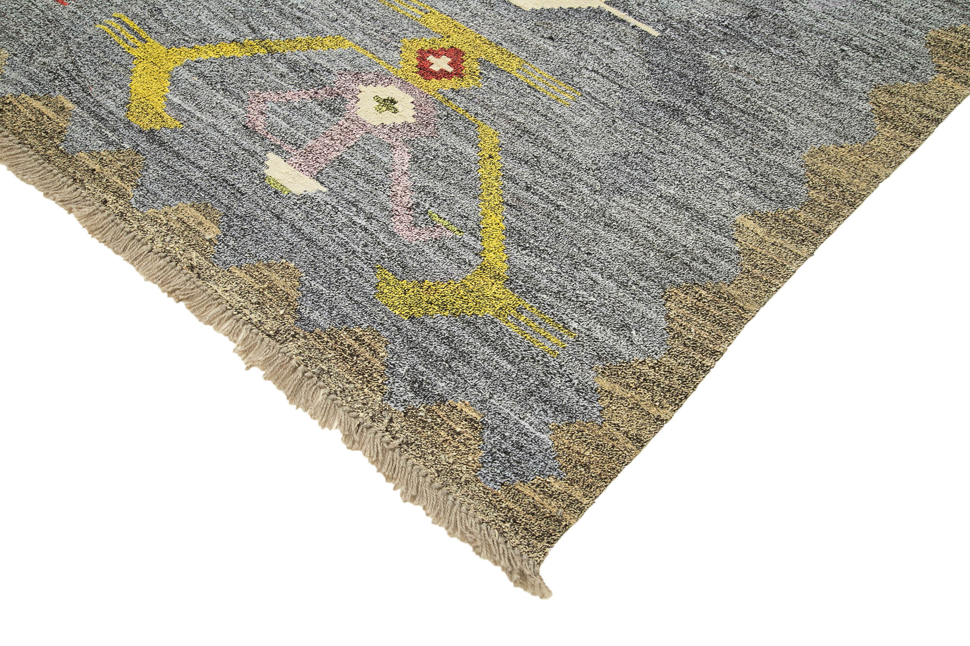 Collection of 8' 1'' x 10' 3'' Handwoven Turkish Kilim Rug in a gallery layout