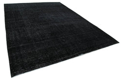 Collection of 8' 11'' x 12' 6'' Black Vintage Hand-Knotted Persian Rug in a gallery layout