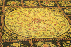 Collection of 9' 7'' x 13' 3'' Yellow Vintage Hand-Knotted Persian Rug in a gallery layout