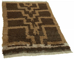 Collection of 3' 5'' x 4' 9'' Vintage Tulu Rug in a gallery layout