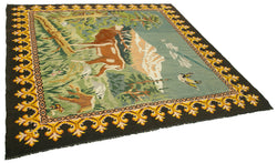 Collection of 6' 11'' x 7' 1'' Traditional Kilim Rug in a gallery layout