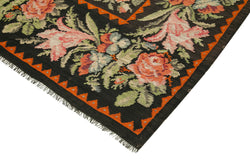 Collection of 7' 1'' x 11' 1'' Handwoven Moldovan Kilim Rug in a gallery layout