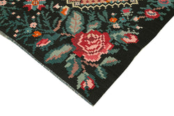 Collection of 6' 2'' x 9' 1'' Vintage Moldovan Kilim in a gallery layout