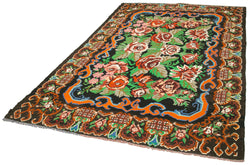 Collection of 6' 6'' x 9' 0'' Floral Kilim Rug in a gallery layout