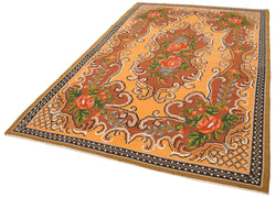 Collection of 5' 9'' x 9' 3'' Floral Handwoven Wool Rug in a gallery layout