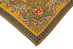 Collection of 6' x 9' 2'' Floral Handwoven Wool Kilim Rug in a gallery layout