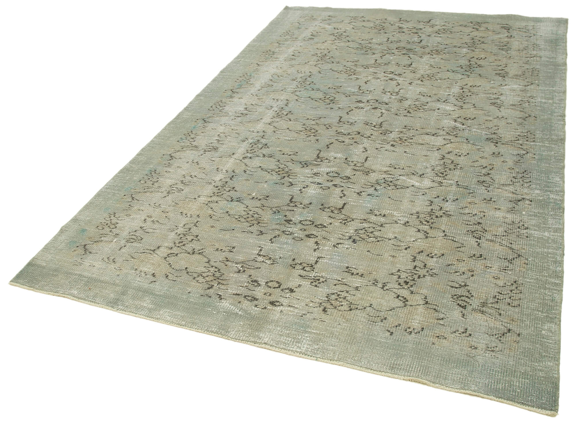 Collection of 5' 9'' x 9' 1'' Handmade Vintage Overdyed Rug in a gallery layout