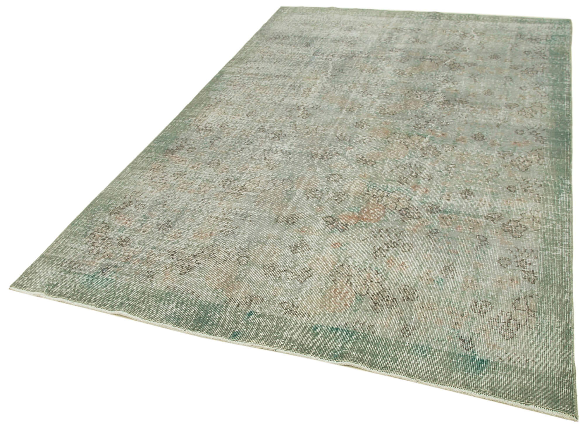 Collection of 5' 7'' x 8' 9'' Handmade Vintage Overdyed Rug in a gallery layout