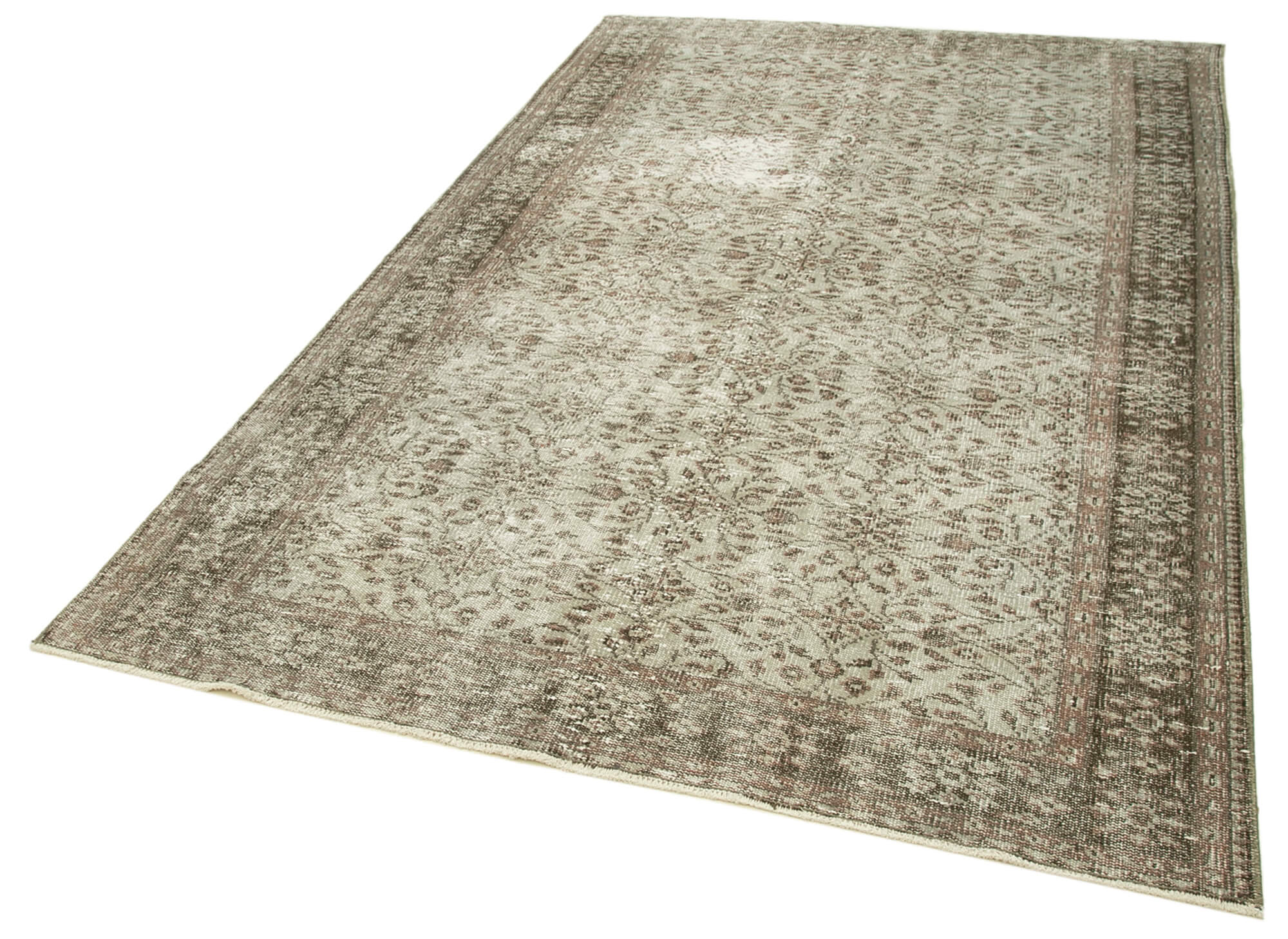 Collection of 5' 6'' x 8' 8'' Handmade Vintage Overdyed Rug in a gallery layout