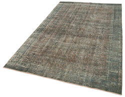 Collection of 5' 2'' x 8' 5'' Handmade Vintage Overdyed Rug in a gallery layout