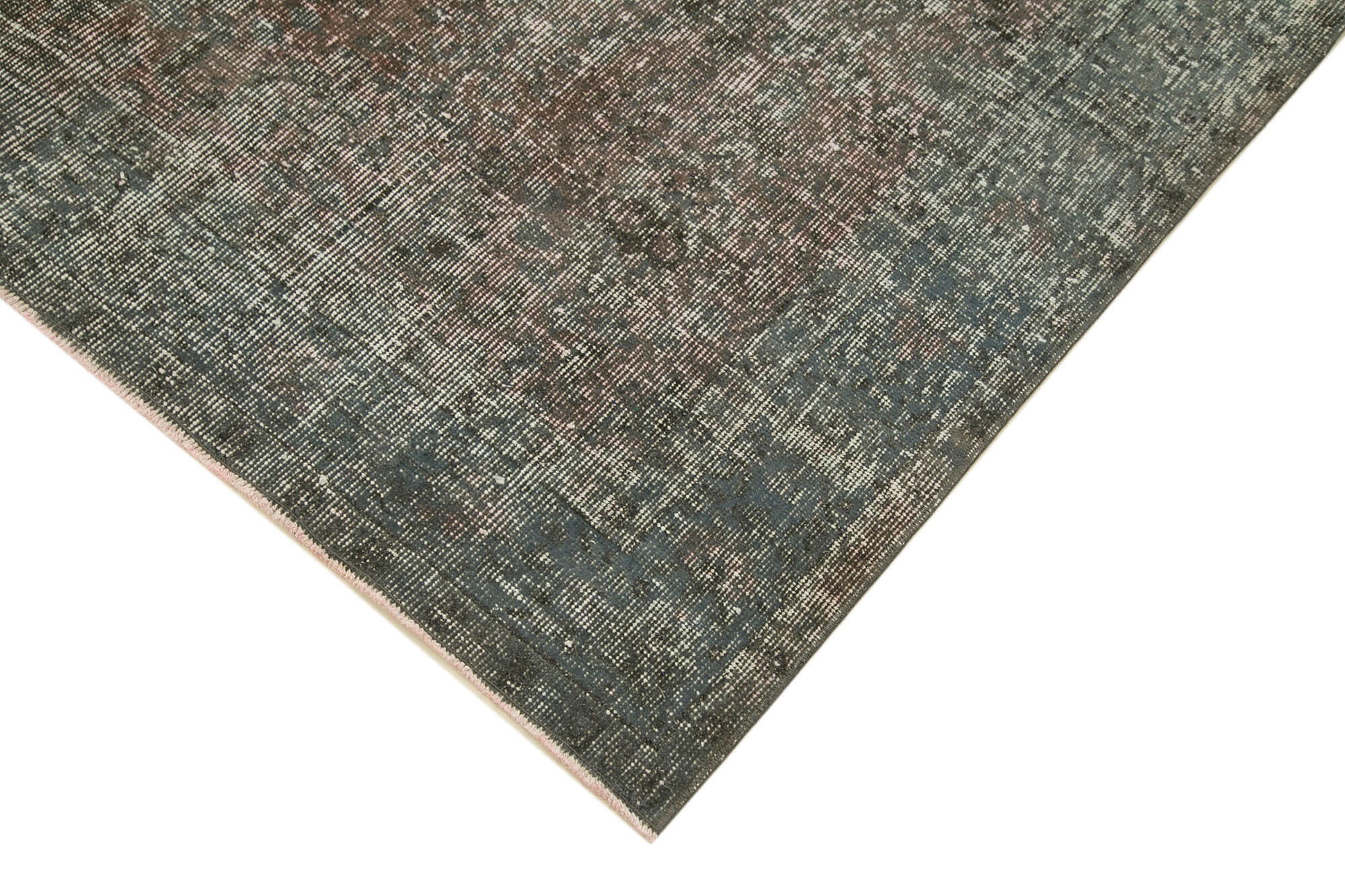 Collection of 5' 2'' x 8' 5'' Handmade Vintage Overdyed Rug in a gallery layout