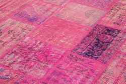 Collection of 6' 8'' x 9' 9'' Hand-Knotted Turkish Patchwork Rug in a gallery layout