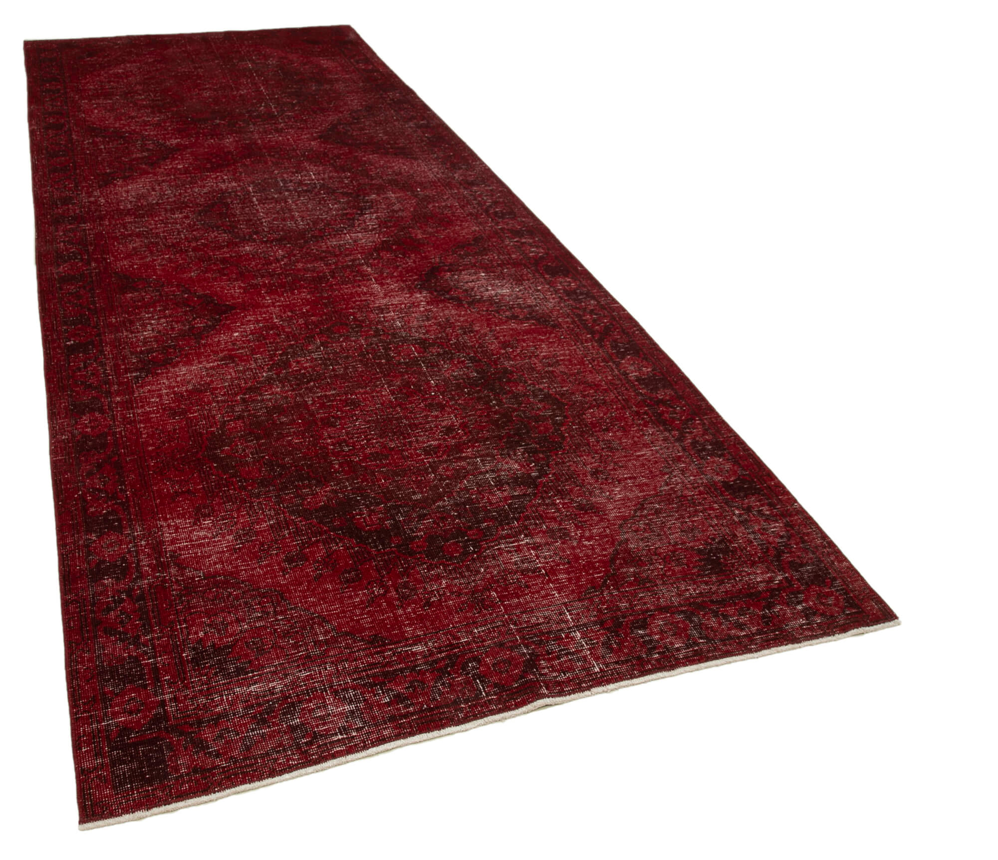 Collection of 4' 9'' x 12' 3'' Turkish Hand-Knotted Runner Rug in a gallery layout