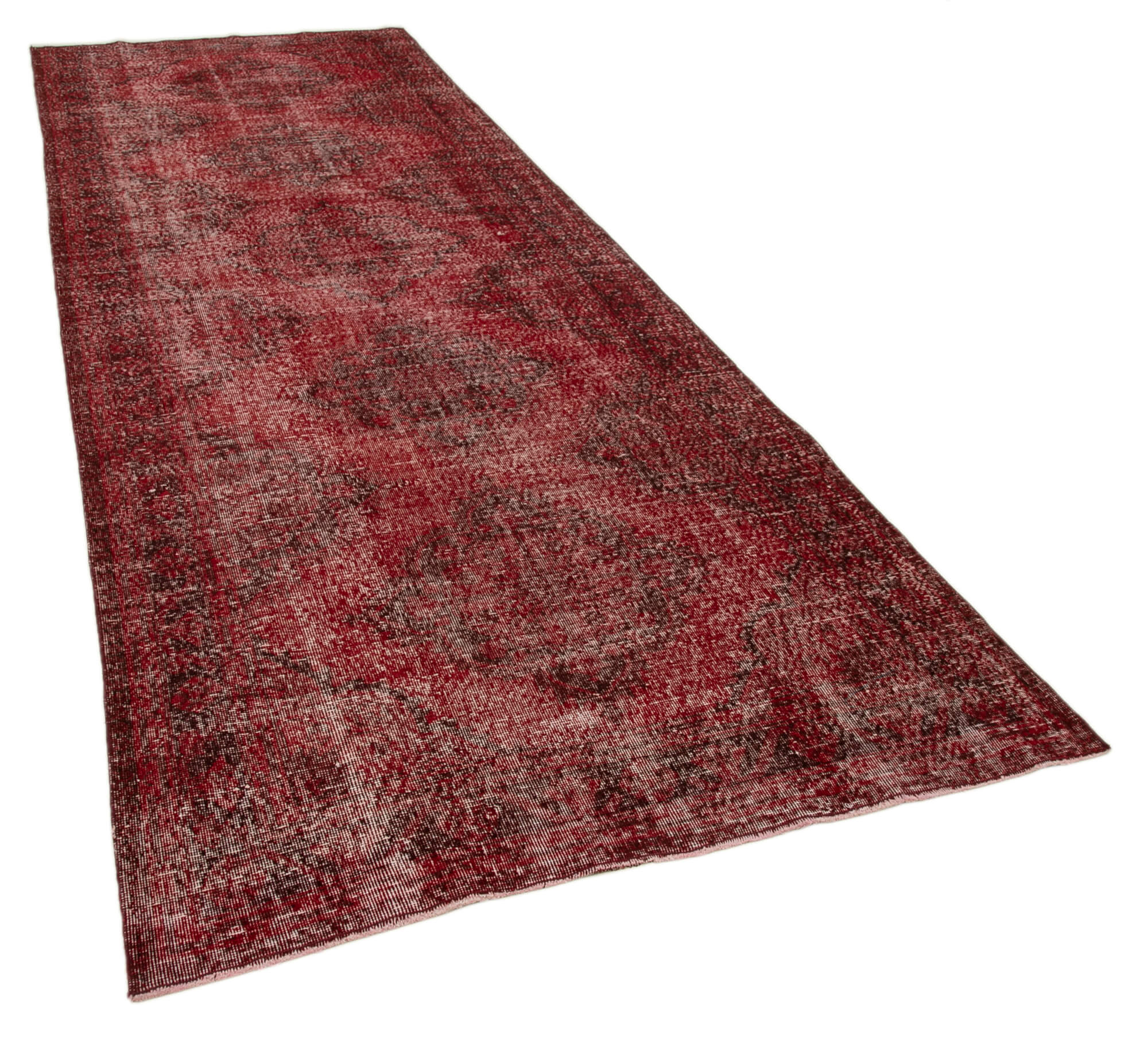 Collection of 4' 8'' x 12' 9'' Turkish Hand-Knotted Runner Rug in a gallery layout