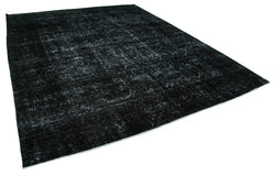 Collection of 9' 4'' x 12' 1'' Black Vintage Hand-Knotted Persian Rug in a gallery layout