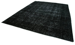 Collection of 9' 4'' x 12' 1'' Black Vintage Hand-Knotted Persian Rug in a gallery layout