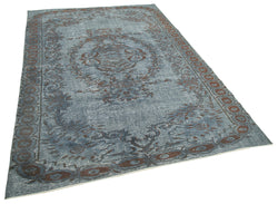 Collection of 5' 9'' x 8' 8'' Turkish Hand Carved Rug in a gallery layout