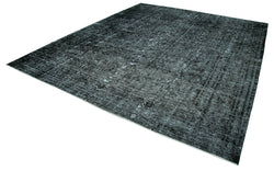 Collection of 9' 9'' x 12' Black Vintage Hand-Knotted Rug in a gallery layout