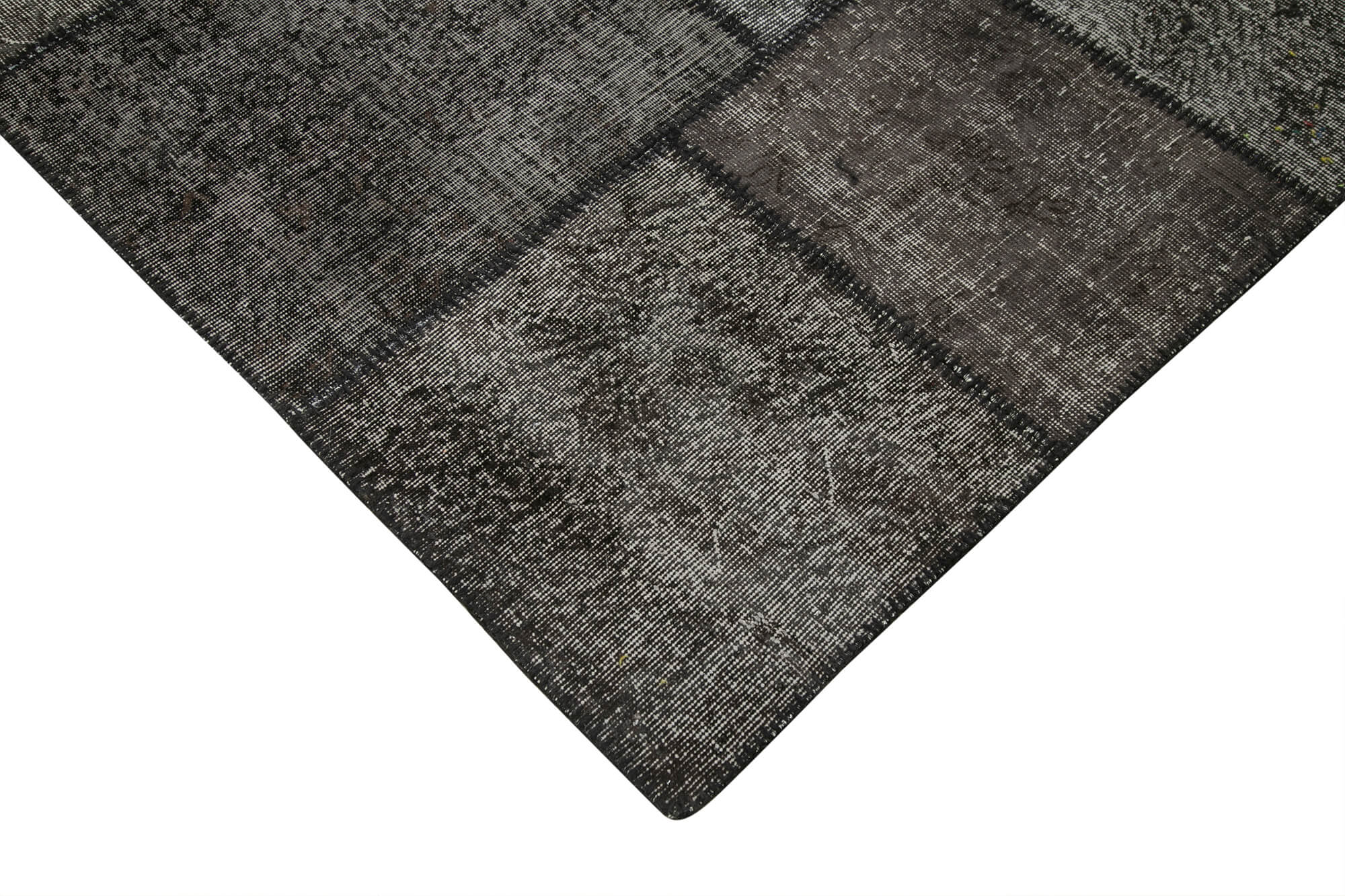 Collection of 9' 11'' x 13' 2'' Black Patchwork Rug in a gallery layout