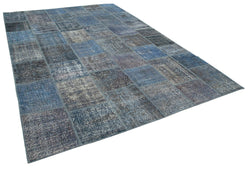 Collection of 7' 9'' x 11' 7'' Hand-Knotted Turkish Patchwork Rug in a gallery layout