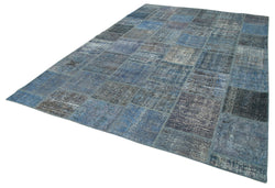 Collection of 7' 9'' x 11' 7'' Hand-Knotted Turkish Patchwork Rug in a gallery layout