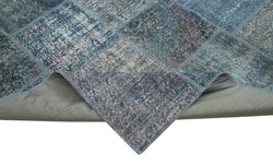 Collection of 7' 9'' x 11' 7'' Hand-Knotted Turkish Patchwork Rug in a gallery layout