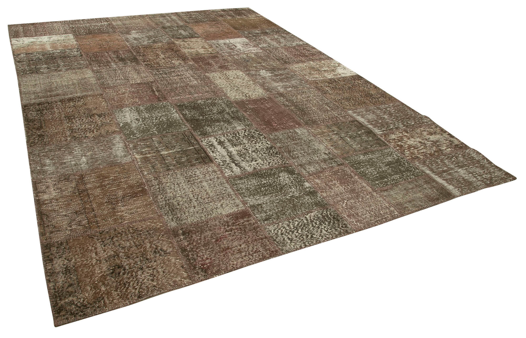 Collection of 8' 4'' x 11' 8'' Hand-Knotted Turkish Patchwork Rug in a gallery layout