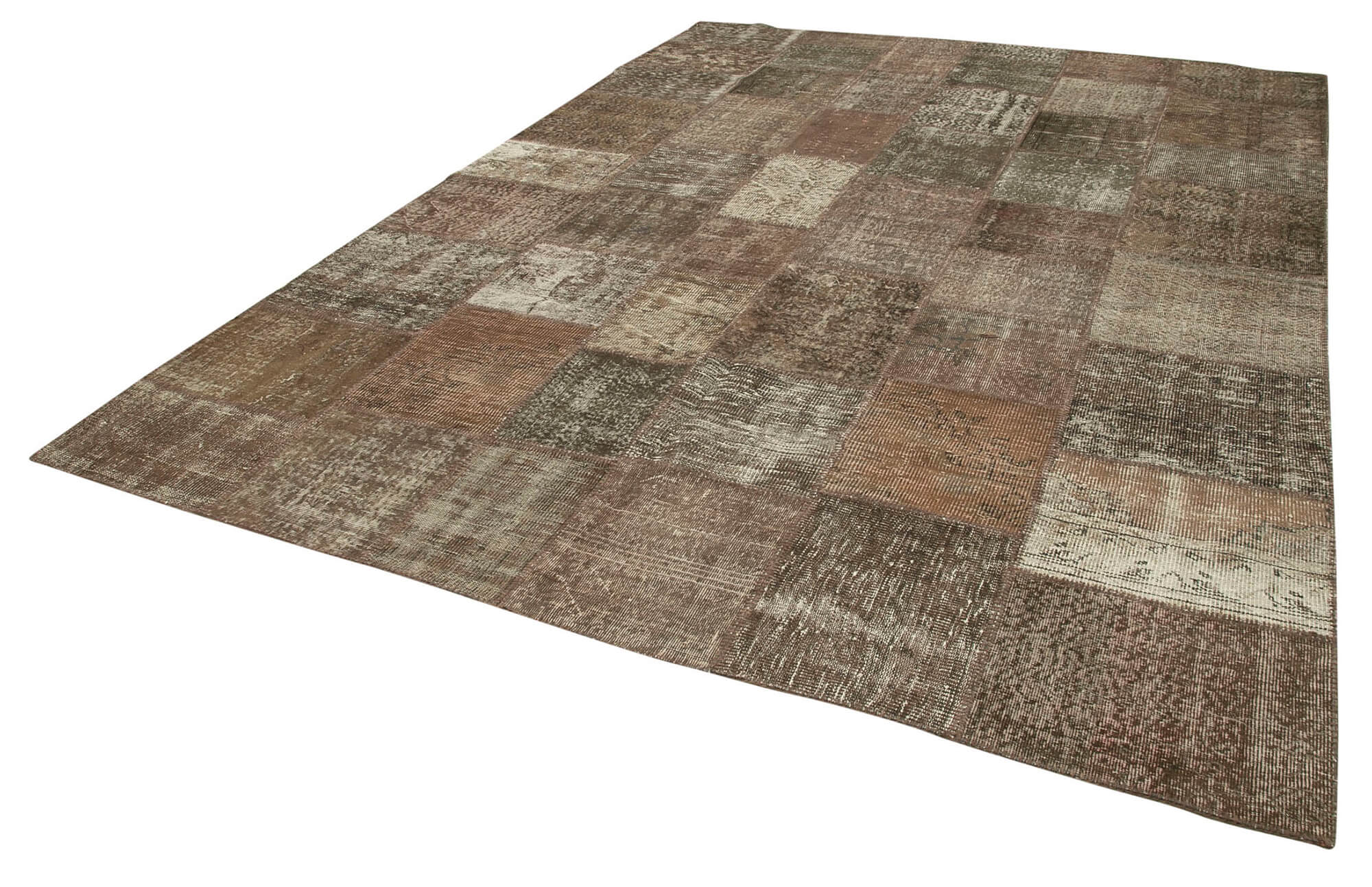 Collection of 8' 4'' x 11' 8'' Hand-Knotted Turkish Patchwork Rug in a gallery layout