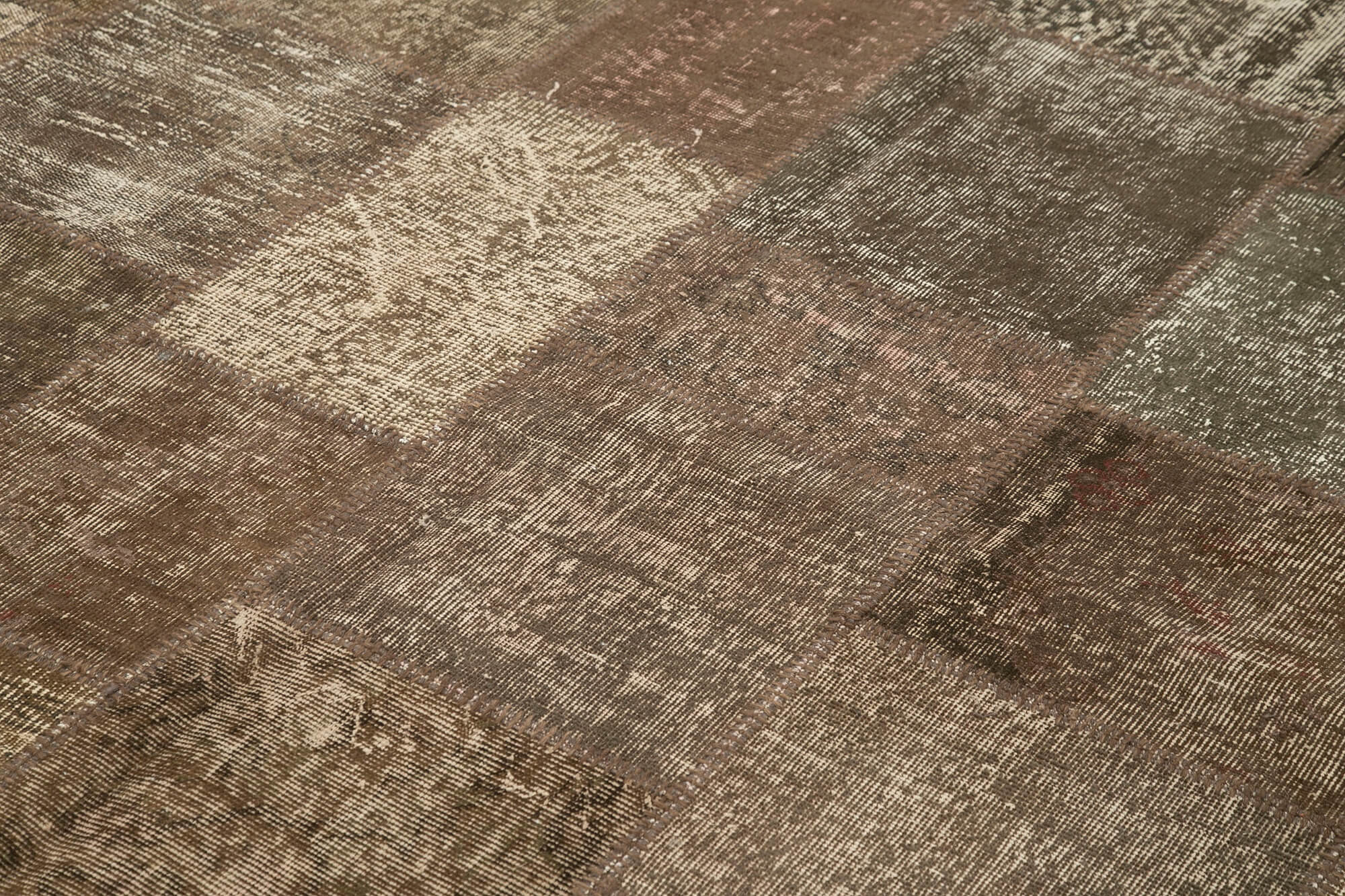 Collection of 8' 4'' x 11' 8'' Hand-Knotted Turkish Patchwork Rug in a gallery layout